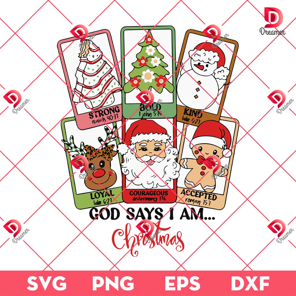 Merry Christmas Cards PNG SVG, Retro Christmas God Says I Am Santa Claus SVG PNG