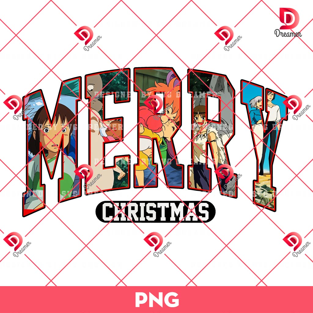 Merry Christmas Ghibli Studio PNG, Ghibli Christmas PNG