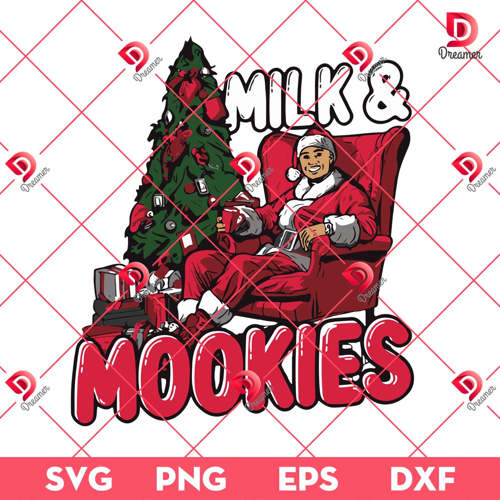 Milk And Mookies Christmas Tree SVG PNG, Merry Christmas SVG PNG EPS DXF