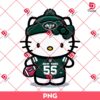 NFL New York Jets Hello Kitty PNG, Hello Kitty NFL Football Player PNG