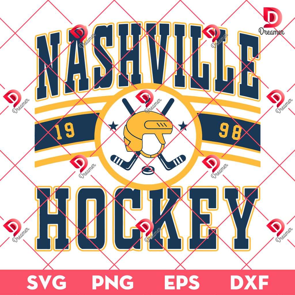 Nashville Hockey 1998 SVG PNG EPS DXF