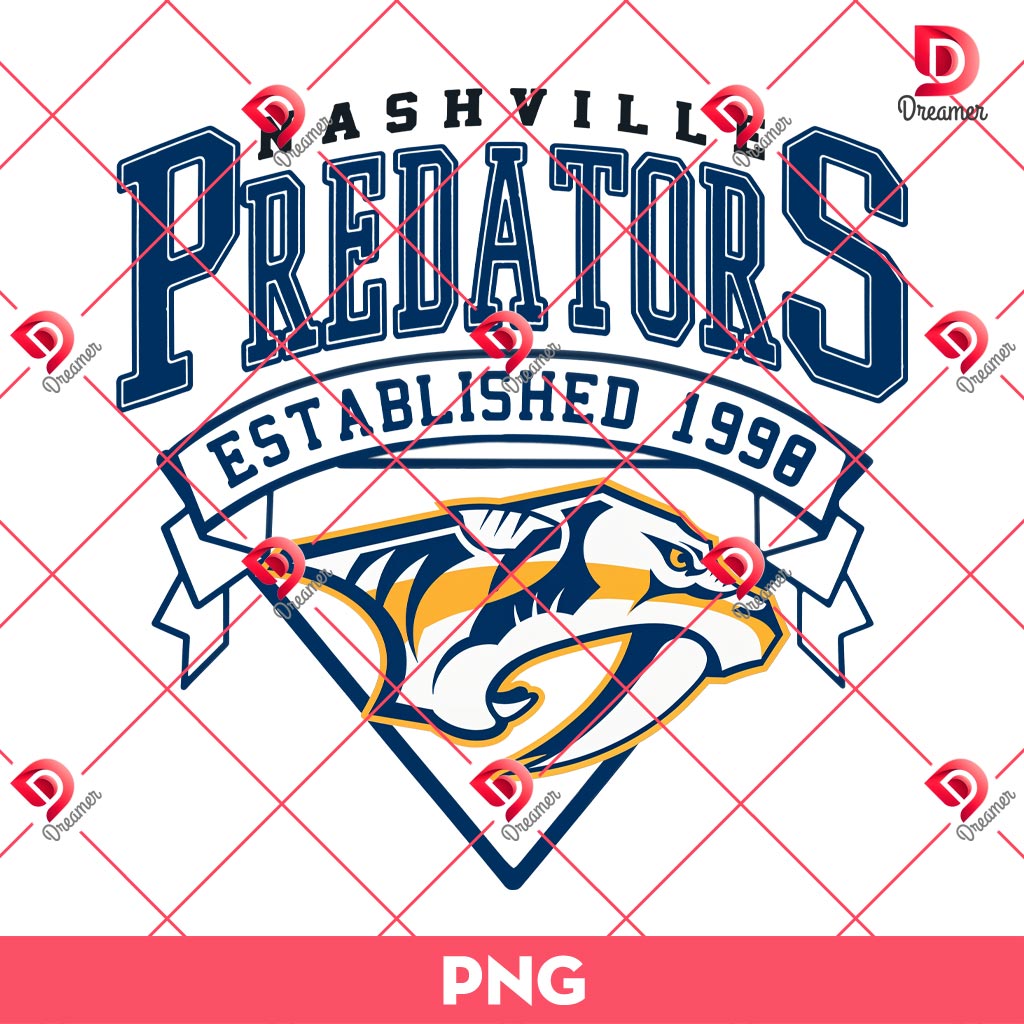 Nashville Predators EST 1998 PNG, Nashville Predators Hockey Team PNG