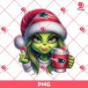 New England Patriots Cute Grinch Girl Coffee PNG, NFL Football Team Grinch Christmas PNG