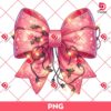 Pink Coquette Bow Christmas Lights PNG, Retro Coquette Christmas PNG