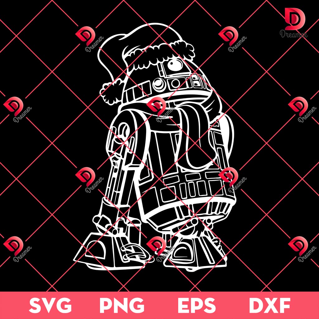 R2D2 Star Wars Christmas SVG PNG, Disney Star Wars Merry Christmas PNG SVG
