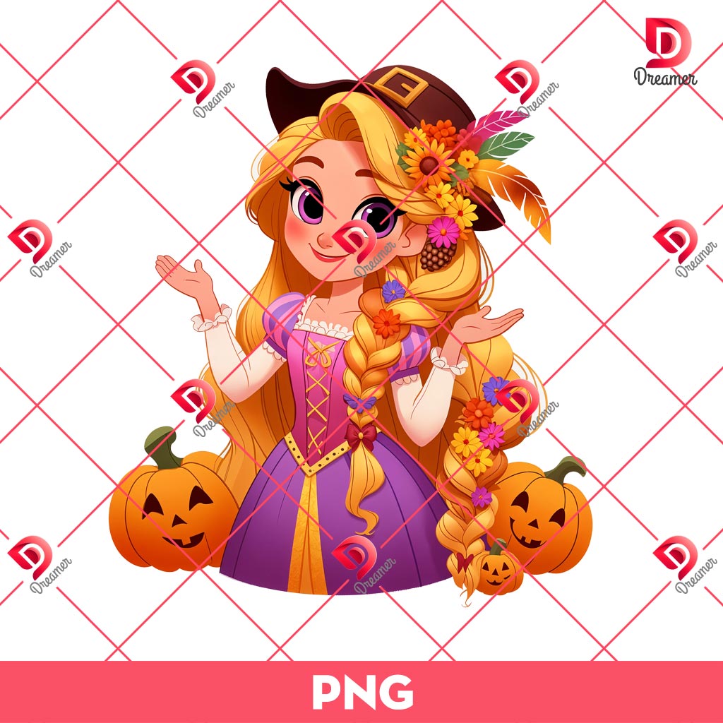 Rapunzel Thanksgiving PNG, Disney Princess Thanksgiving PNG