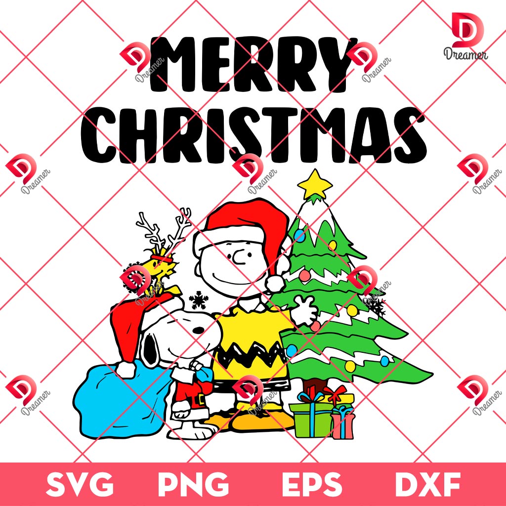 Retro Charlie And Snoopy Christmas SVG PNG, Peanuts Cartoon Merry Xmas SVG PNG