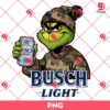 Retro Grinch Busch Light Hunting PNG, Grinch Drinks Busch Light PNG