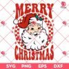 Retro Santa Claus Merry Christmas SVG PNG, Vintage Santa Claus Checkered SVG PNG