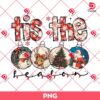Retro Tis The Season PNG, Santa Claus Coquette PNG, Vintage Christmas PNG