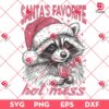 Santa's Favorite Hot Mess SVG PNG, Funny Christmas Raccoon PNG SVG