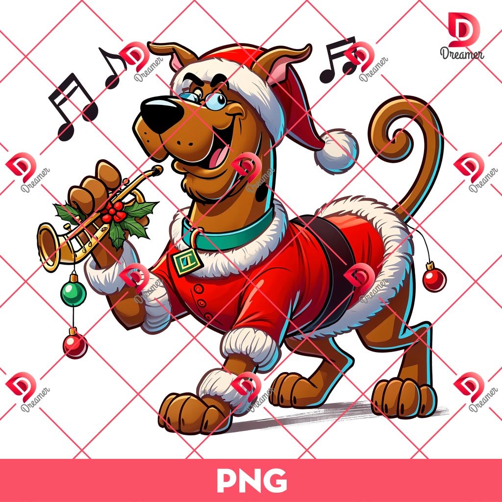 Scooby-Doo Christmas PNG, Funny Cartoon Merry Christmas PNG