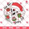 Skull Christmas On The Petty List SVG PNG, Skeleton Christmas SVG PNG