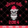 Sleigh Ride 2024 Skull Santa Christmas SVG PNG EPS DXF