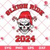 Sleigh Ride 2024 SVG PNG, Christmas Skull SVG PNG EPS DXF