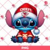 Stitch Kansas City Chiefs Christmas PNG, Merry Christmas Stitch NFL Football PNG