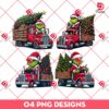 The Grinch Drives A Truck Carrying A Christmas Tree PNG Bundle
