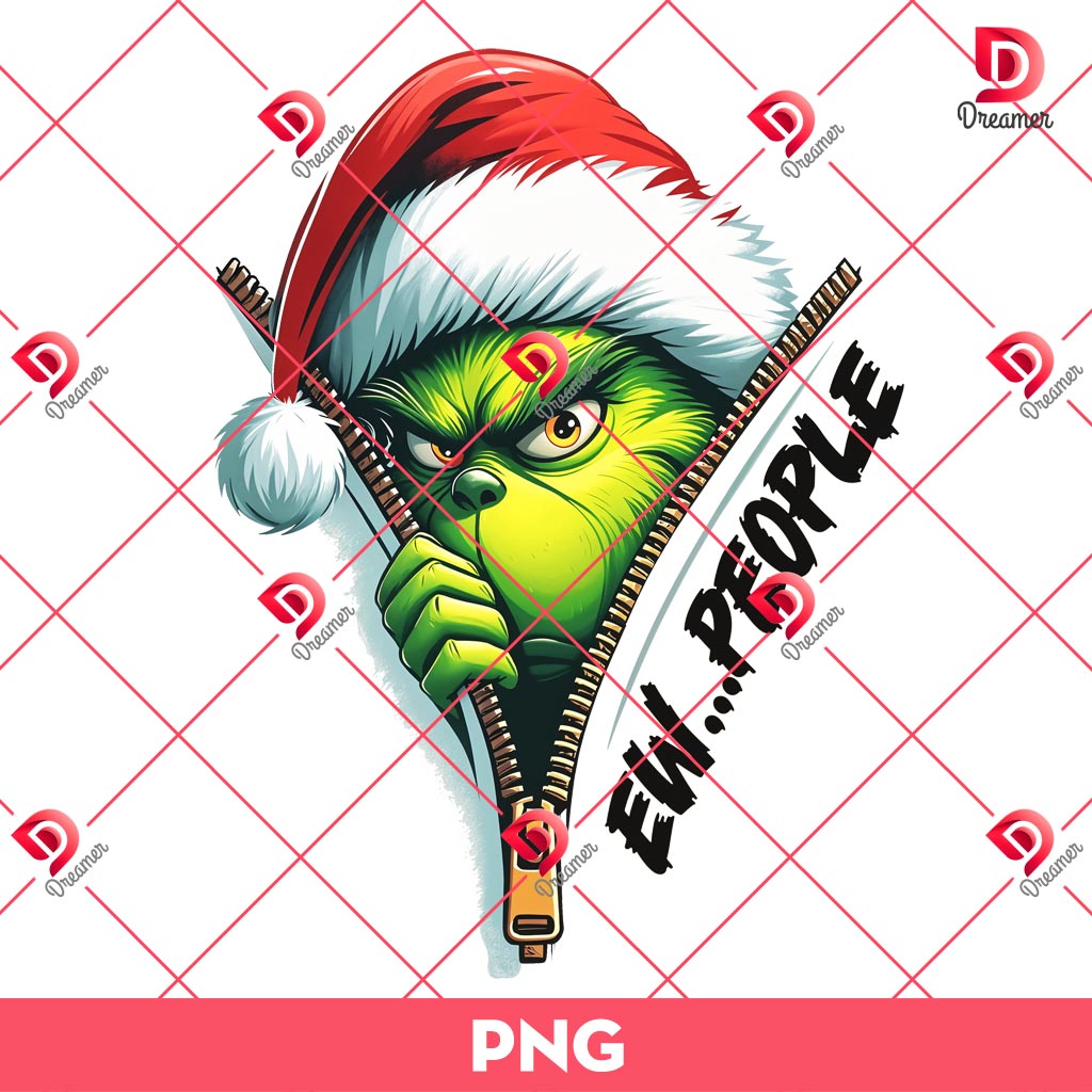 The Grinch Ew The People PNG, Grinch Christmas PNG