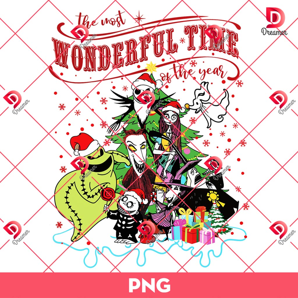 The Most Wonderful Time Of The Year PNG, Christmas Nightmare Characters PNG