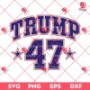 Trump 47 SVG PNG, Trump 47 Sports Team Jersey Number President 2024 SVG PNG