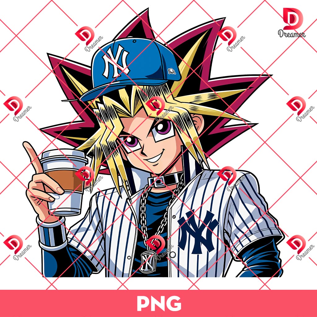 Baseball Yankees Yugi Oh PNG, Yugi MLB Sport New York Yankees PNG