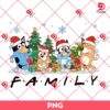 Bluey Christmas Family PNG, Christmas Family Matching PNG