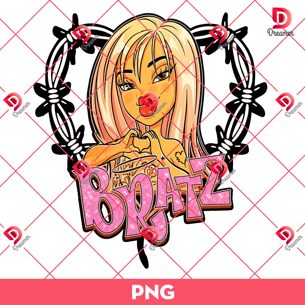 Bratz Karol G In Black Heart Clipart PNG