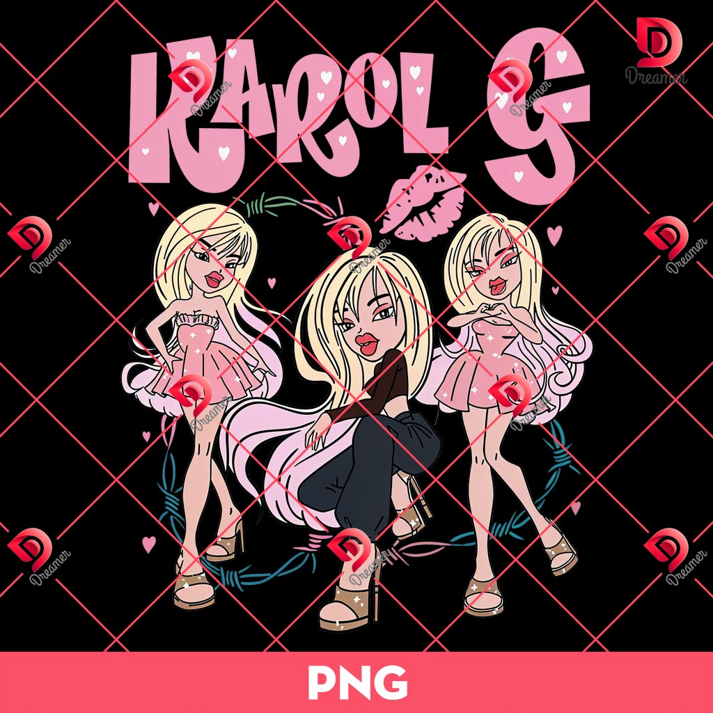 Bratz Karol G PNG Design, Cute Doll Karol G PNG, Bichota Doll Season PNG