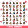 Bundle Bougie Grinch NFL Football PNG, Grinchmas Football Sport PNG Bundle