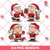 Bundle Charlie Brown Christmas PNG, Peanuts Christmas Santa Claus PNG Bundle