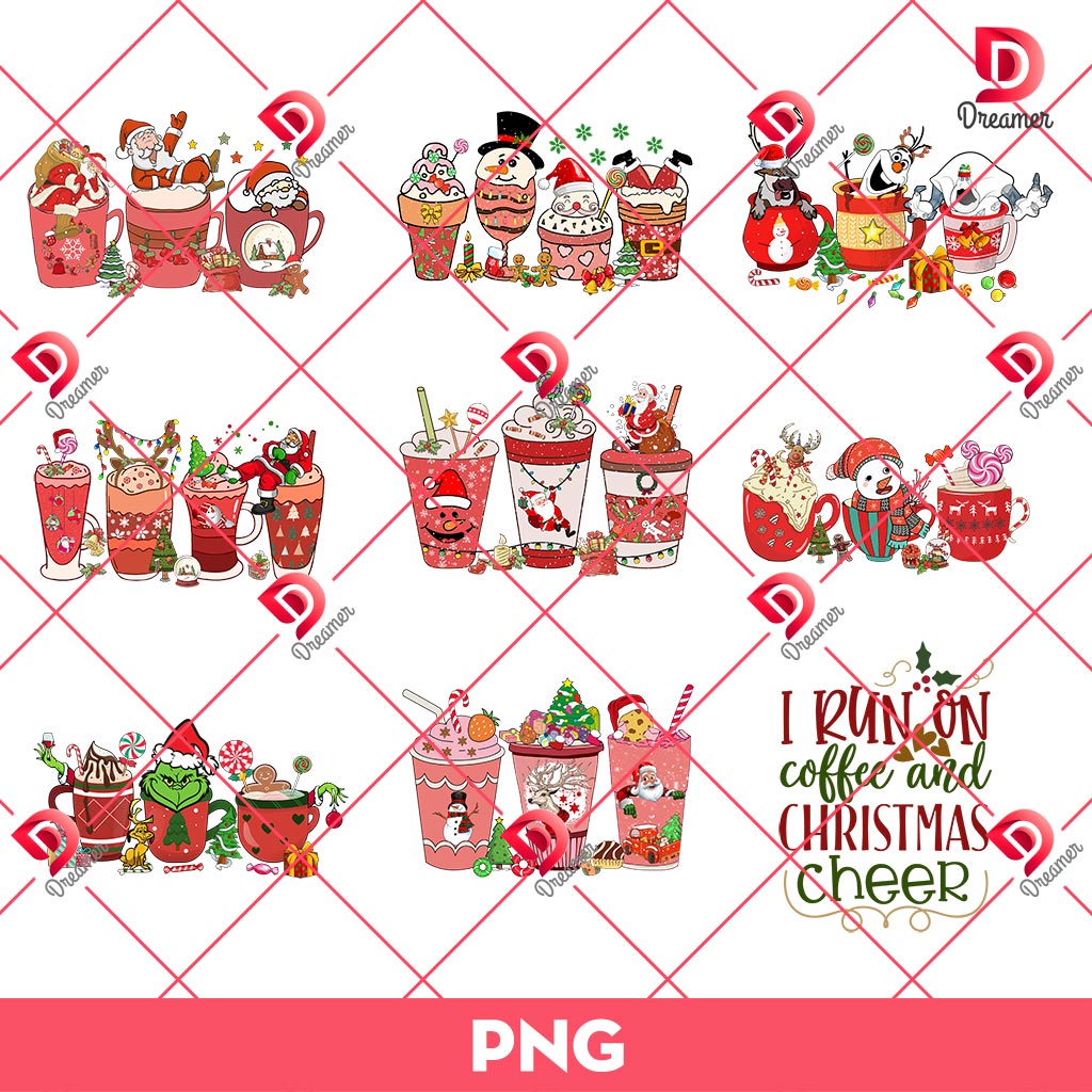 Bundle Coffee Christmas 2 PNG, Xmas Coffee PNG