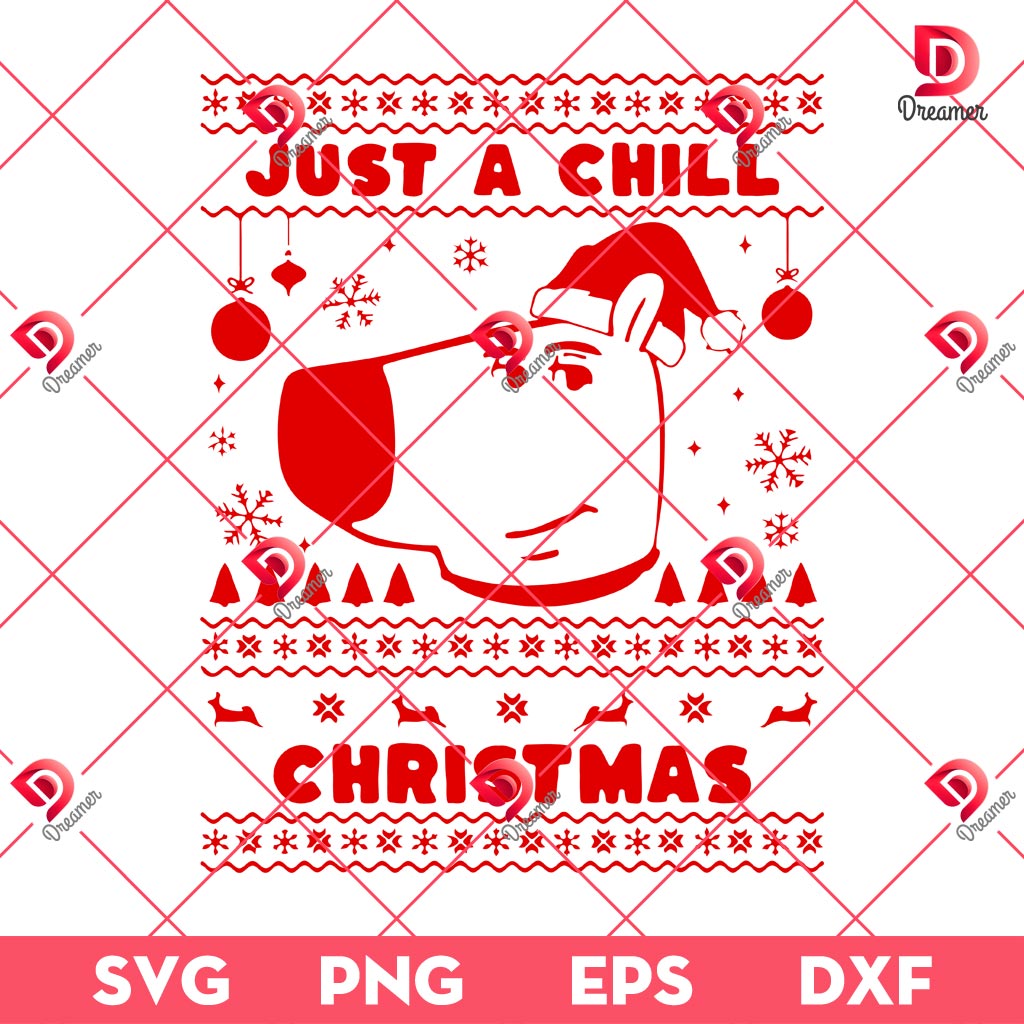 Chill Guy Merry Christmas SVG PNG, Xmas Chill Guy PNG SVG