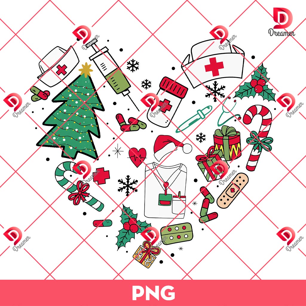 Christmas Emergency Nurse PNG, Nurse Merry Christmas PNG