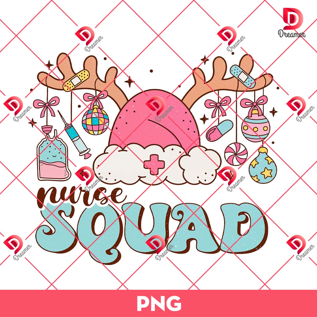 Christmas Nurse Squad PNG, Christmas Gift For Nurse PNG