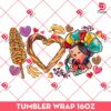 Conchas Elotes Churros Skinny Tumbler Wrap 16oz PNG, Happy Valentines Day PNG, Mexican Valentine Tumbler 16oz PNG
