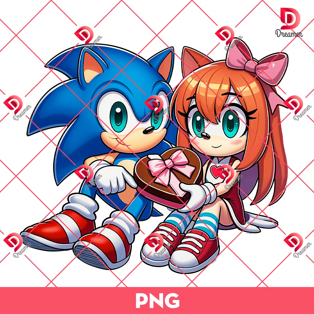 Couple Sonic Valentine's Day PNG, Sonic And Girlfriend Valentine PNG