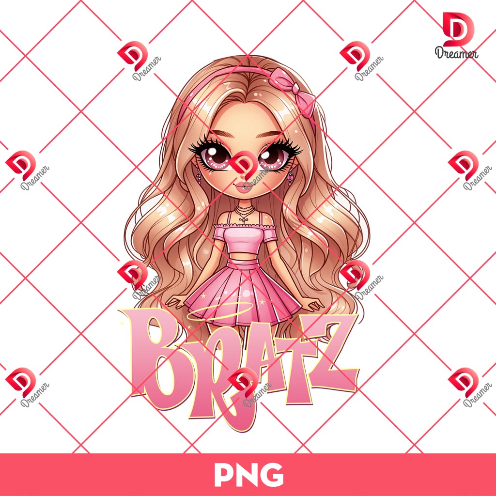 Cute Bratz Karol G Doll Clipart PNG