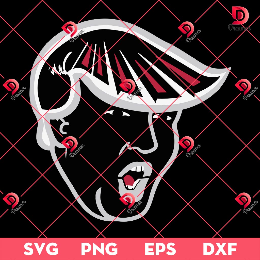 Donald Trump Atlanta Falcons SVG PNG, Trump NFL Football Falcons SVG PNG