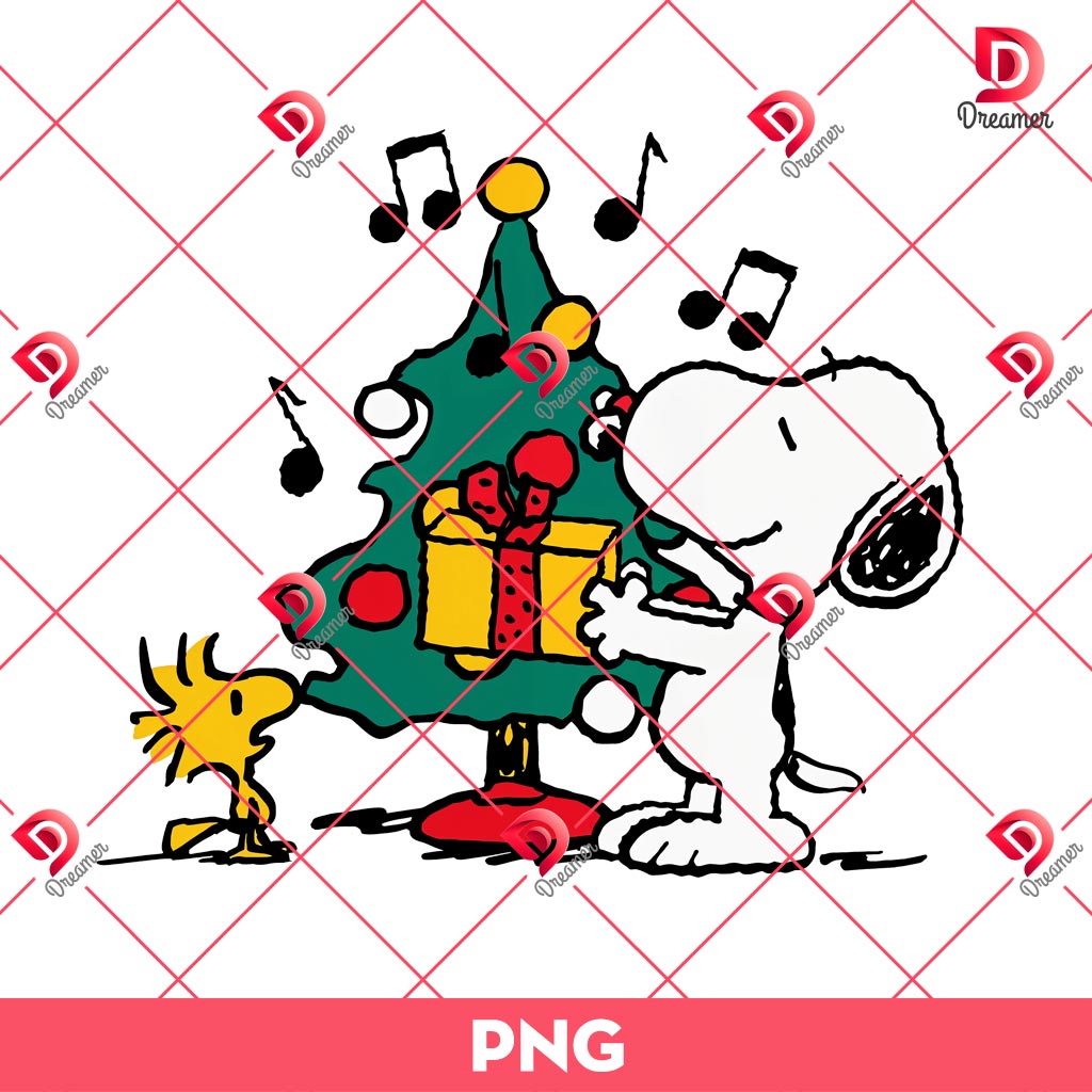 Enliven Your Festive Season With Snoopy And Woodstock Christmas Tree PNG