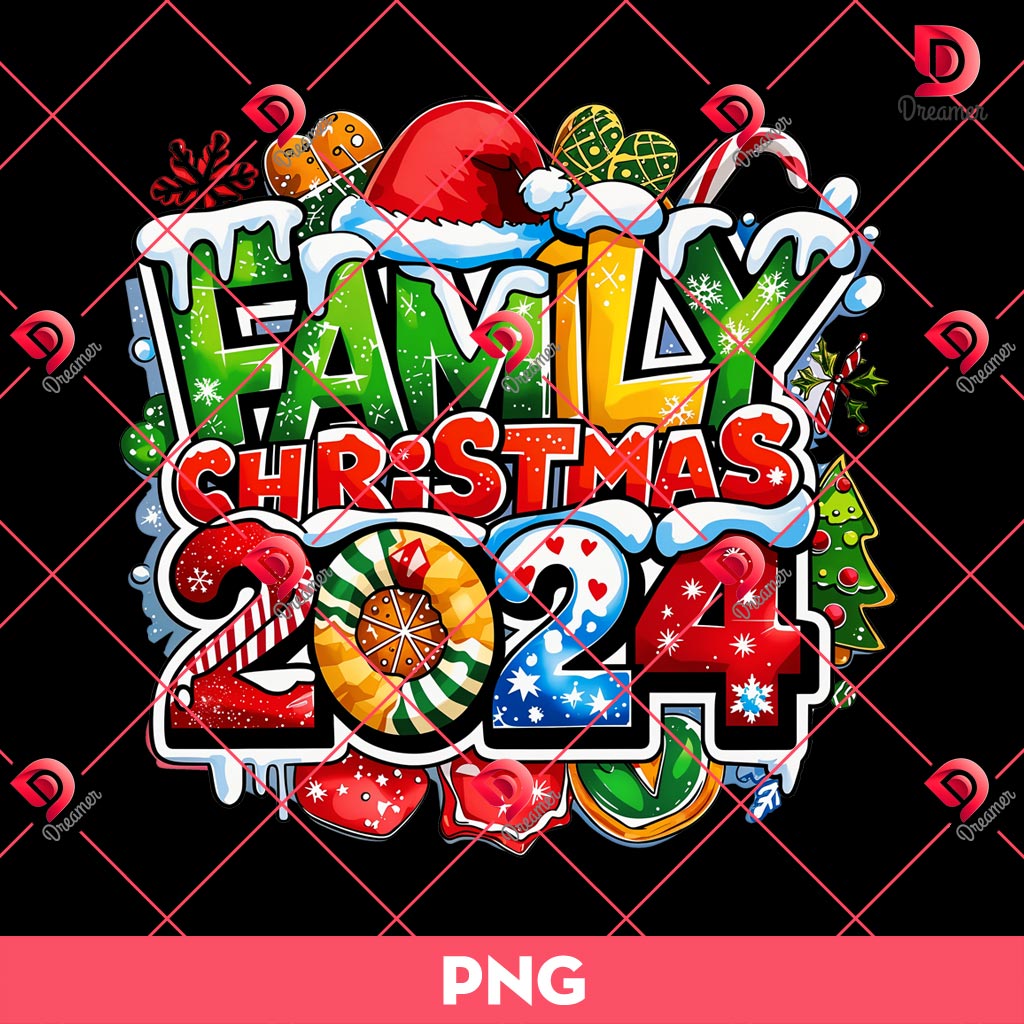 Family Christmas 2024 PNG, Happy Holiday Family 2024 PNG, Making Memories Together PNG