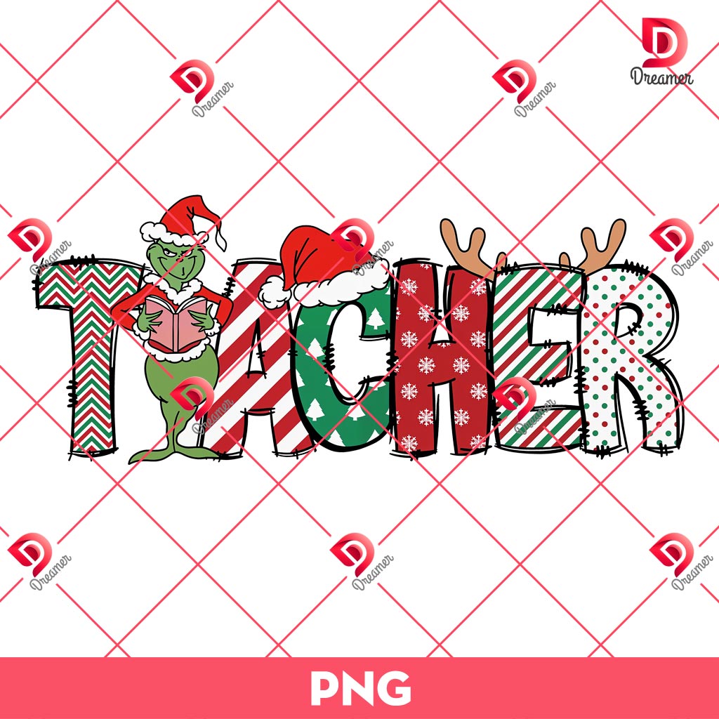 Funny Christmas Shirt Design PNG, Teacher Christmas PNG