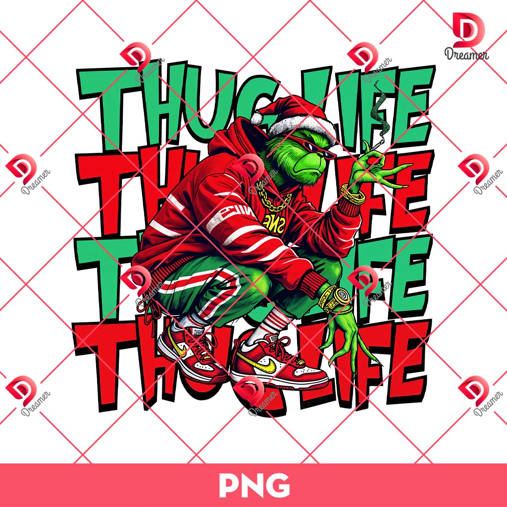 Grinch Guy Thug Life PNG, Merry Grinchmas Thug Life PNG