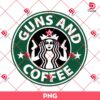 Guns And Coffee PNG, Funny Starbucks Coffee Logo PNG