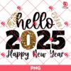 Hello 2025 PNG, Happy New Year Design PNG