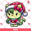 Hello Kitty Grinch Girl Christmas PNG, Cute Santa Grinch Girl Kitty PNG