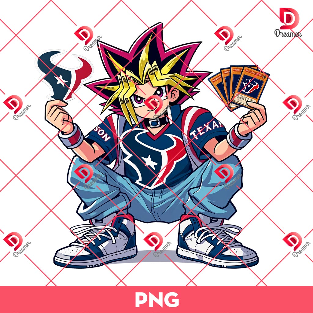 Houston Texans NFL Yugi Oh PNG, Yugi Football Texans Team PNG