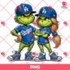 Los Angeles Dodgers Couple Grinchmas PNG, MLB LA Dodgers Baseball Grinch PNG