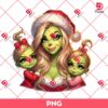 Mama Grinch With Her Two Little Daughters PNG, Grinch Mom And Daughters PNG