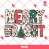 Merry And Bright PNG, Retro Christmas Tree PNG