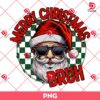 Merry Christmas Bruh PNG, Santa Bruh Checkerboard Retro Boy Christmas PNG
